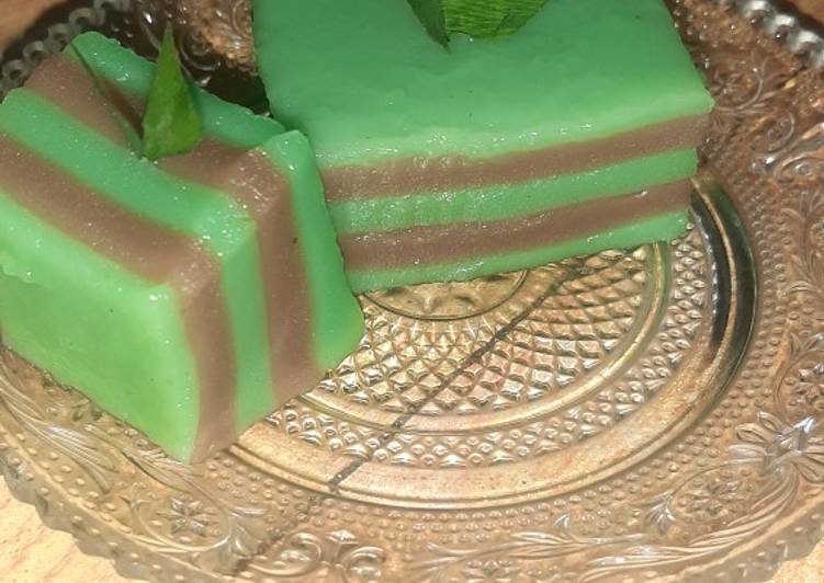 Resep Lapis pandan coklat Anti Gagal