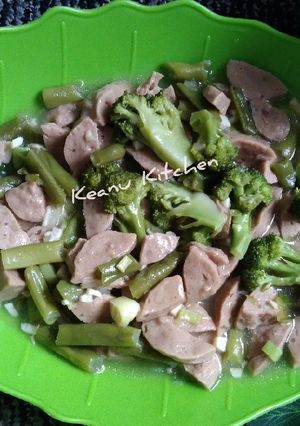 Foto resep 198. Cah Brokoli Buncis Baso