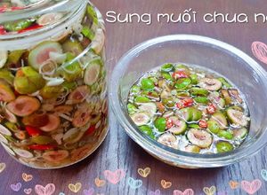 Hình của món Sung muối chua ngọt.
