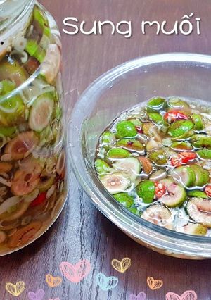 Hình của món Sung muối chua ngọt.