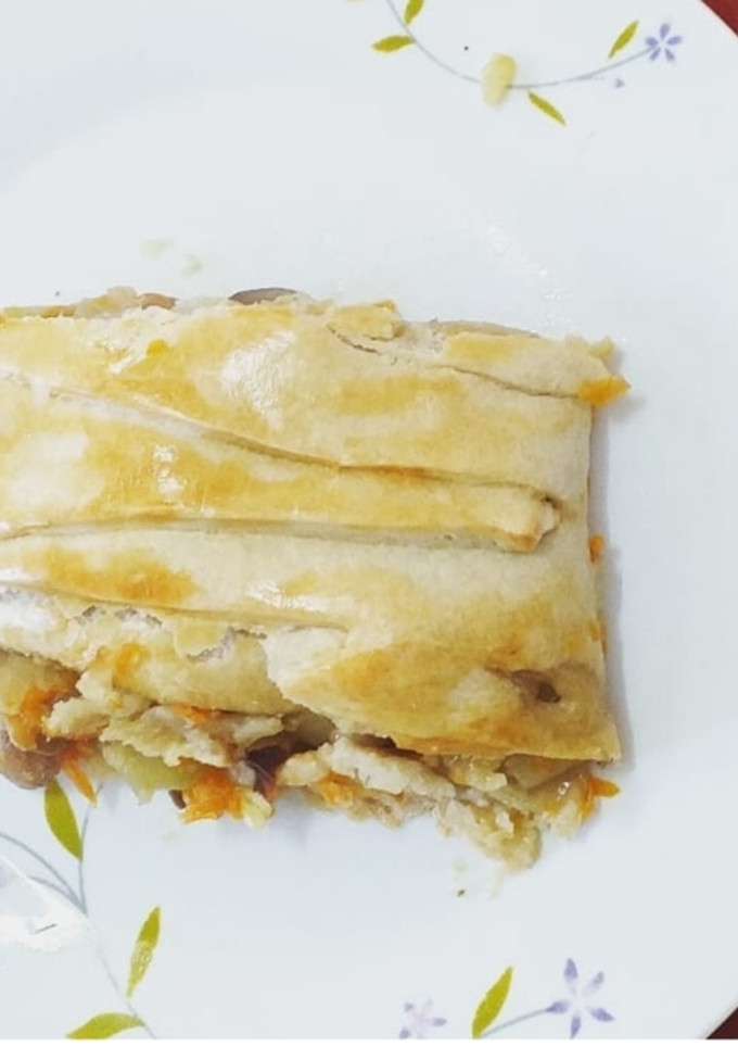 Una foto de Strudel de verduras