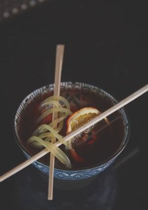 Una foto de Spaghetti de naranja