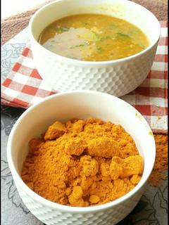 A picture of Sambar Podi traditional Tanjore recipe.