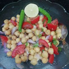 A picture of Chana Salad.