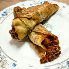 A picture of Chicken Manchurian Kathi Roll.