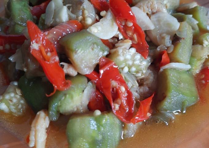 Resep Terong Ijo Tumis Ebi Oleh Lutfa Tulatifah Cookpad