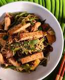 🌱 Mì Vàng Xào Nấm & Đậu Hủ Chay (Vegan)