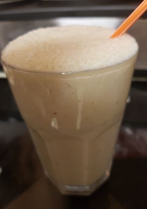A picture of My Banana milk shake.