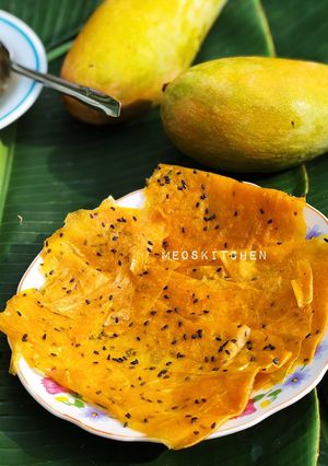 Hình của món Bánh tráng xoài - bánh tráng chuối.