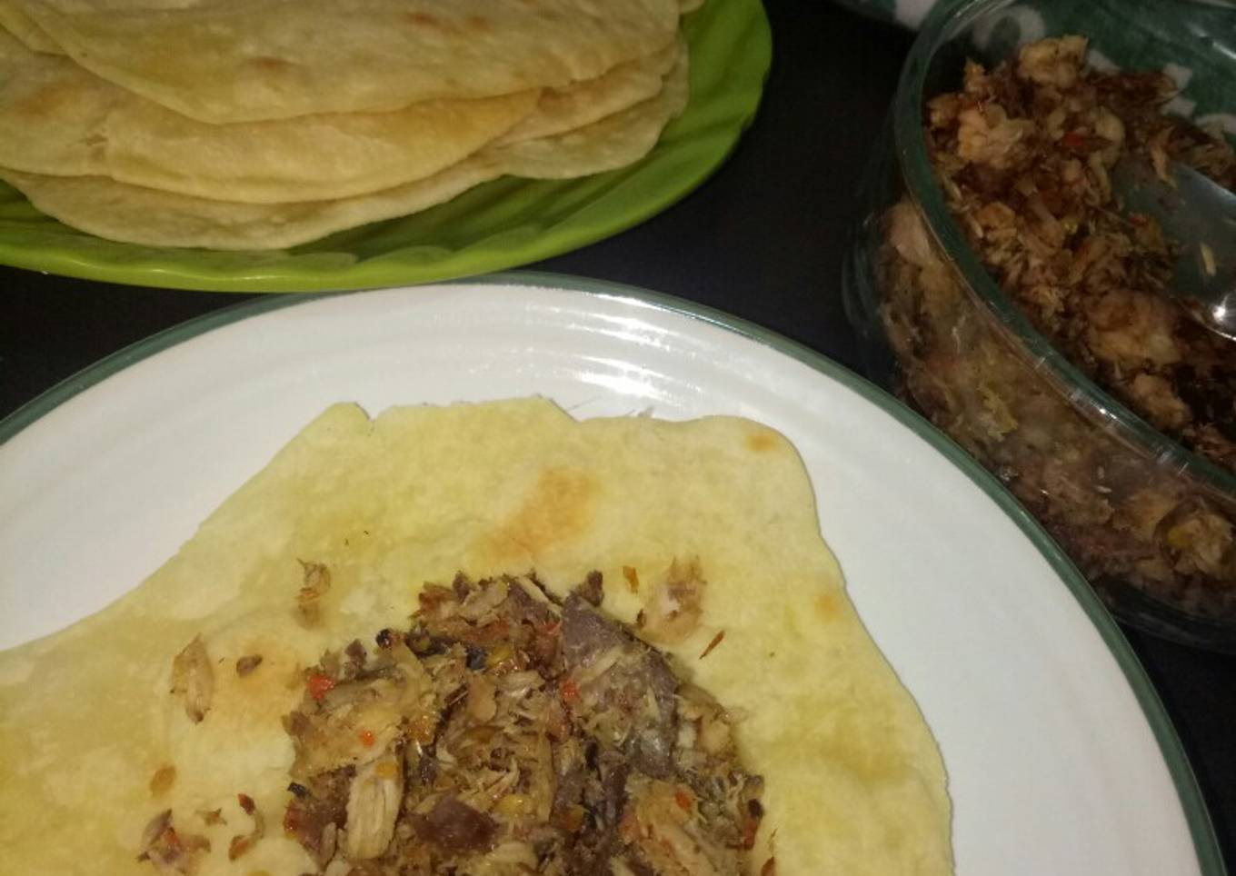 Roti Chapati toping cakalang mudah