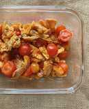 Trứng xào nấm bào ngư sốt cà chua