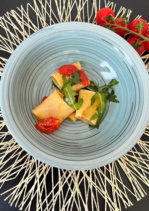 Foto di Paccheri ai pomodorini e rucola
