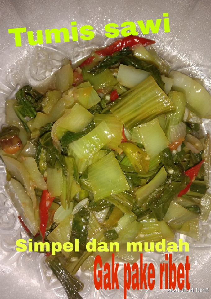 Foto resep Tumis sawi simpel dan mudah