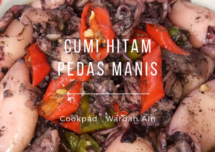 Resep Cumi" Hitam Pedas Manis, Enak