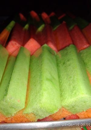 Foto resep Bolu kukus rainbow