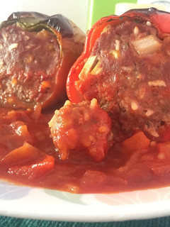 Una foto de Pimentones rellenos con carne