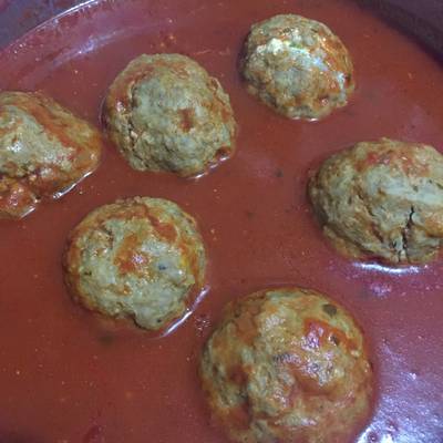 Albóndigas rellenas con queso philadelphia Receta de Malu Sanz- Cookpad