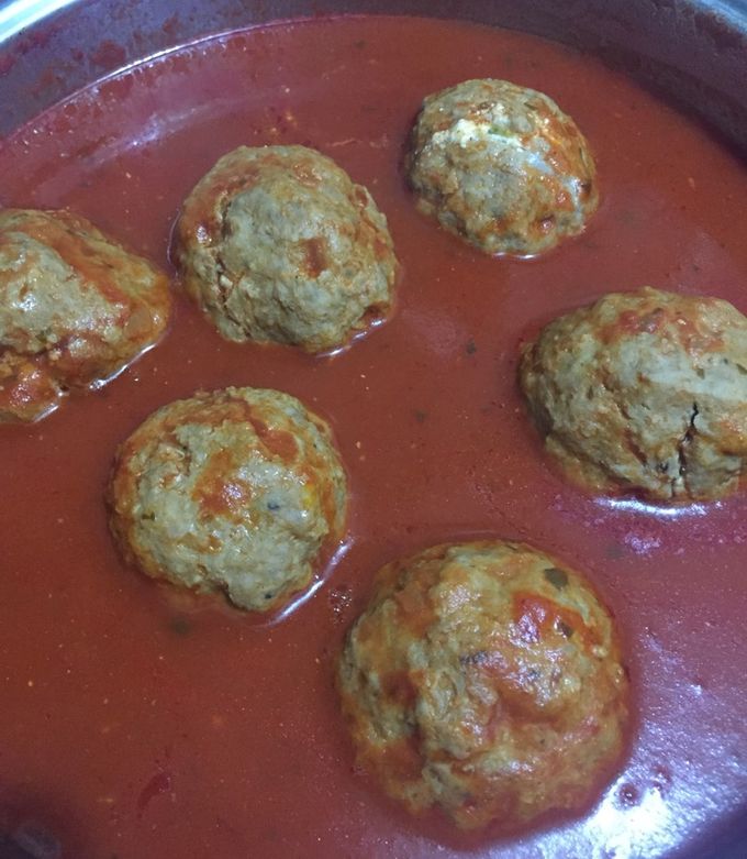 Una foto de Albóndigas rellenas con queso philadelphia
