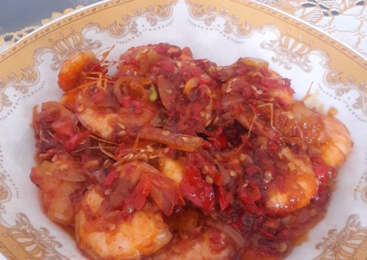 Cara Gampang Menyiapkan Udang cabe jeletot (wajib coba! Simpel), Lezat Sekali