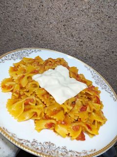 عکسی از دستور پاستا با سس گوجه