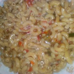 A picture of Macaroni pasta Jollof.