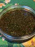 Marinade miel, citron vert, fenugrec, soja, épices et persil