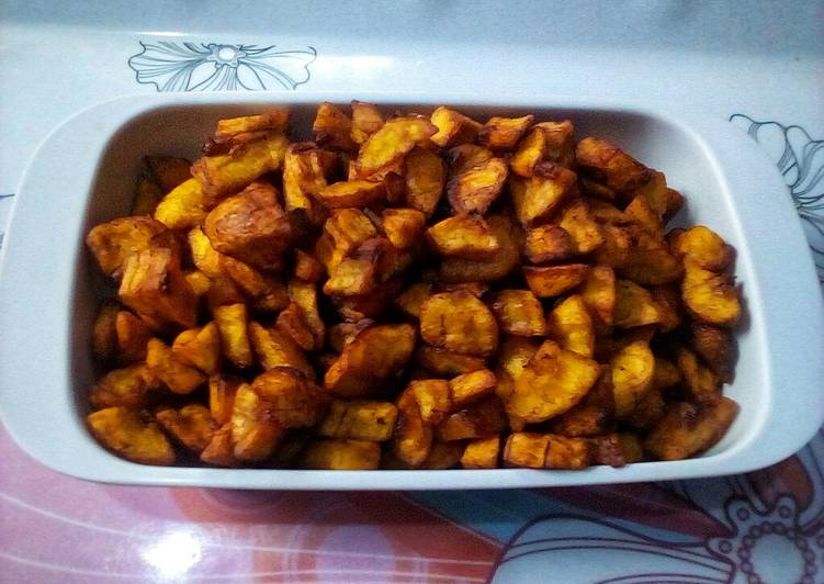 Simple Way to Make Homemade Diced Plantain Snack