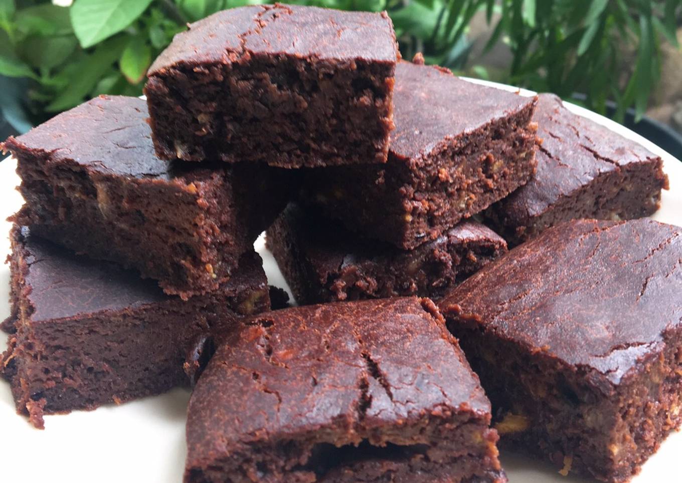 Vegan Gluten Free Choco Banana Brownies