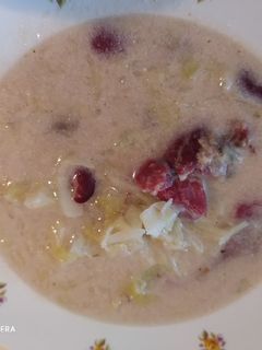 Csülkös káposztás vörösbab leves recept fotója