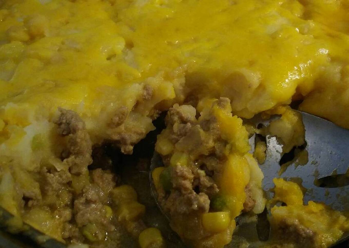 Pastel de papa estilo Americano (skillet shepherd's pie)