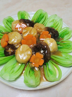 干貝.青江菜.香菇料理 家常菜 的食譜成品照片
