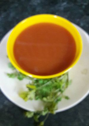 A picture of Gajar tomato soup.