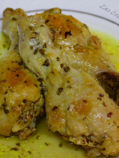 Una foto de Muslitos de pollo al vino