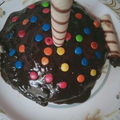 Just 3 ingredients birthday cake without oven no maida no butter A picture of Just 3 ingredients birthday cake without oven no maida no butter.