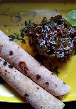 A picture of Broad beans curry/chikkudukaya curry.