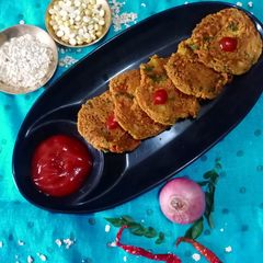 Oats and roasted chana dal pancakes A picture of Oats and roasted chana dal pancakes.