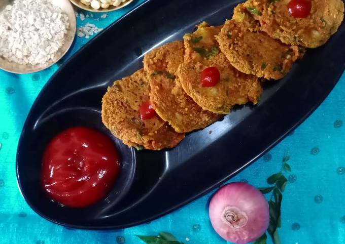 Simple Way to Make Perfect Oats and roasted chana dal pancakes