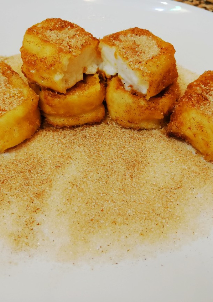 Una foto de Leche frita sin huevo