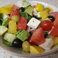 A picture of My Greek Style Salad. 😀.
