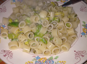 Una foto de Zapallitos con pastas #express