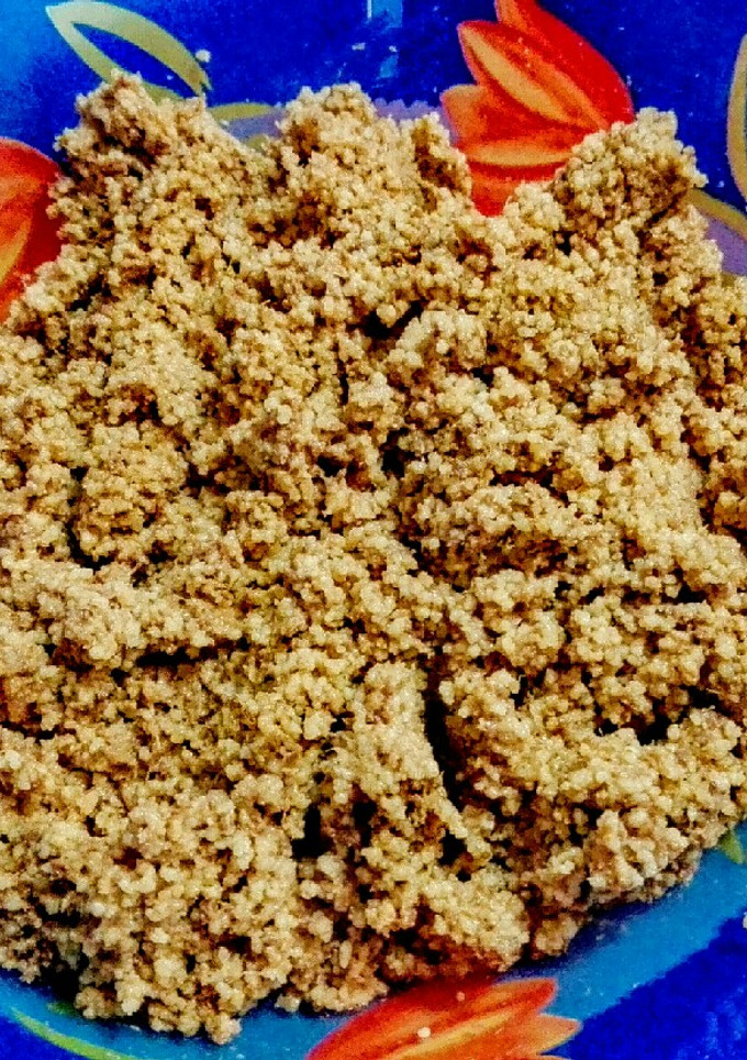 Una foto de Cous cous con ternera, piña y nueces al toque agridulce