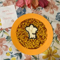 A picture of Corn Mayo Naan Pizza (No yeast).