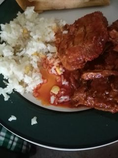 Una foto de Costilla de cerdo en Chile colorado