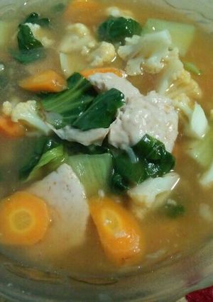 Foto resep Capcay kuah baso ikan sederhana
