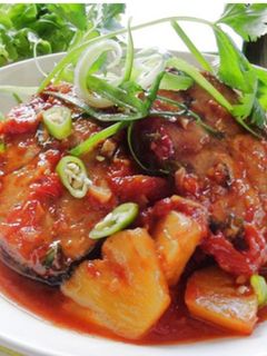 Hình của món Cá ngừ kho thơm.
