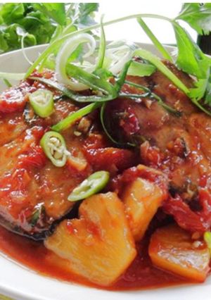 Hình của món Cá ngừ kho thơm.