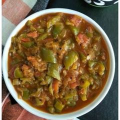 Capsicum onion sabji A picture of Capsicum onion sabji.