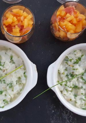 Une photo de Tartare de cabillaud et ses verrines