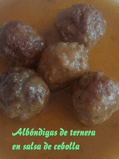 Una foto de Albóndigas de ternera en salsa de cebolla