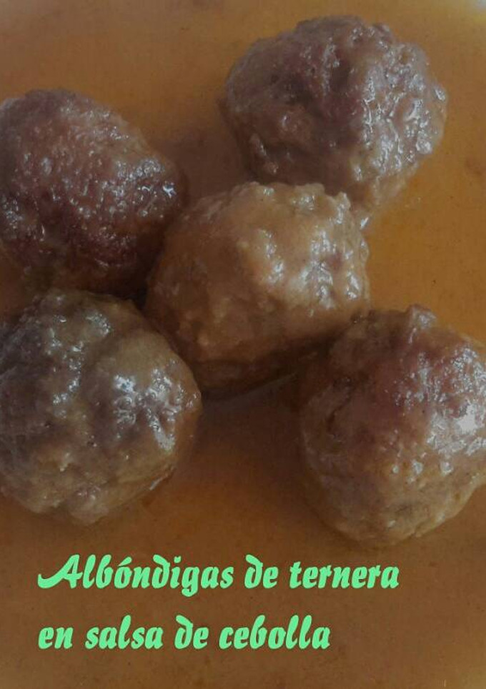 Una foto de Albóndigas de ternera en salsa de cebolla